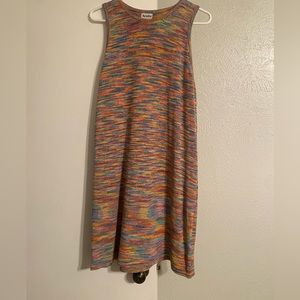 Rainbow knit dress